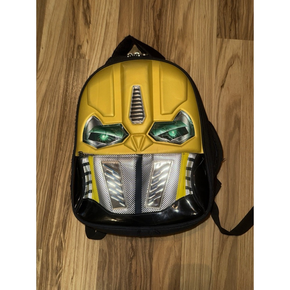 Transformers Bumblebee Backpack Book Bag Kids Boys School *One Eye Lights Up - Picture 1 of 11